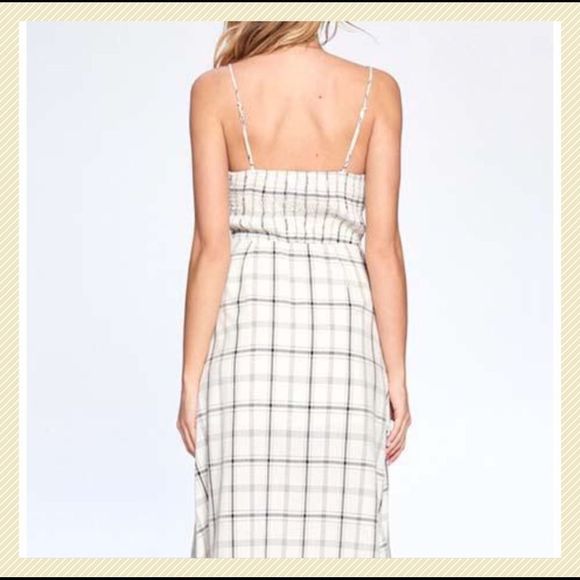 Crescent, Tie Front Victoire Plaid Midi Dress - Small - Picture 3 of 4